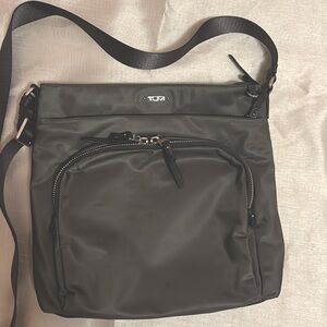 TUMI Voyageur Capri Shoulder Bag/ Nylon & leather, Grey